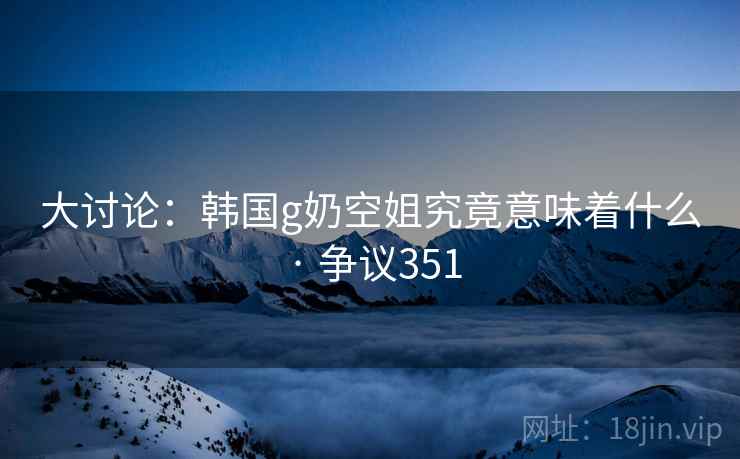 大讨论：韩国g奶空姐究竟意味着什么 · 争议351