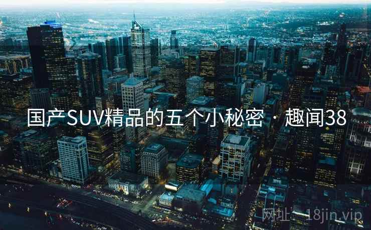 国产SUV精品的五个小秘密 · 趣闻38